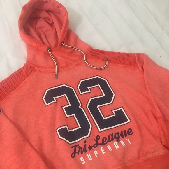 Vintage Superdry Tri League Slouch Hoodie - Picture 4 of 12